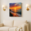 Golden Dusk Studio Canvas Wall Art Stretched Frame Painting