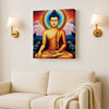 Saffron Flame of Stillness Canvas Wall Art Stretched Frame Painting