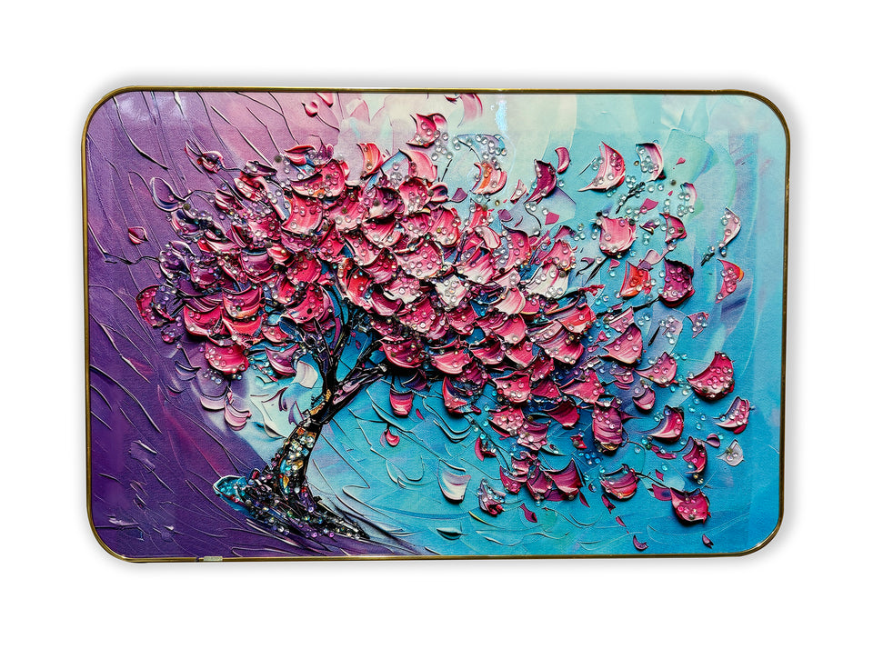 3D Tree Crystal Embossed Art Painting