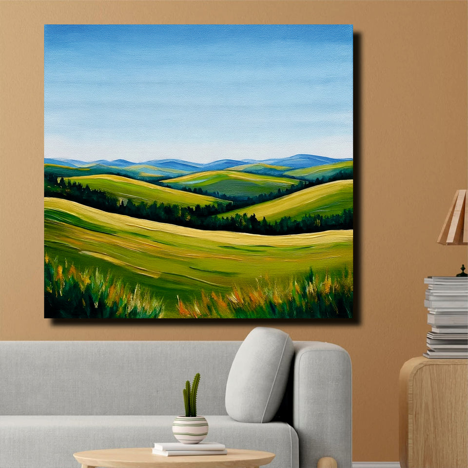 The hills are alive with endless beauty Canvas Wall Art Stretched Frame Painting