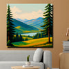 Serenity found between gentle slopes  Canvas Wall Art Stretched Frame Painting