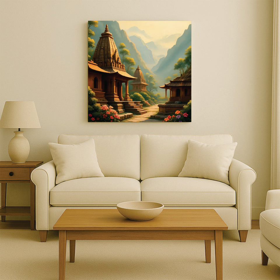 Echoes of Heritage Canvas Wall Art Stretched Frame Painting