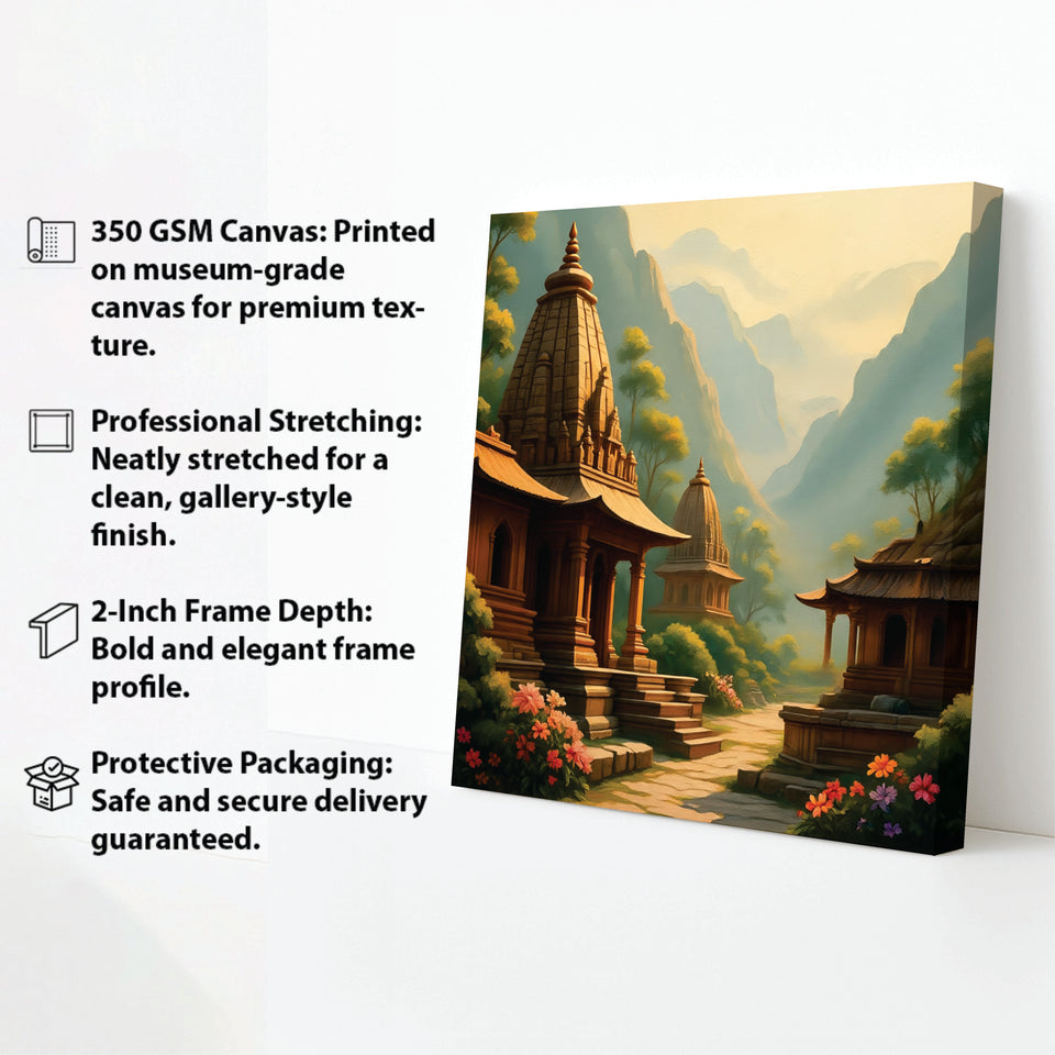 Echoes of Heritage Canvas Wall Art Stretched Frame Painting