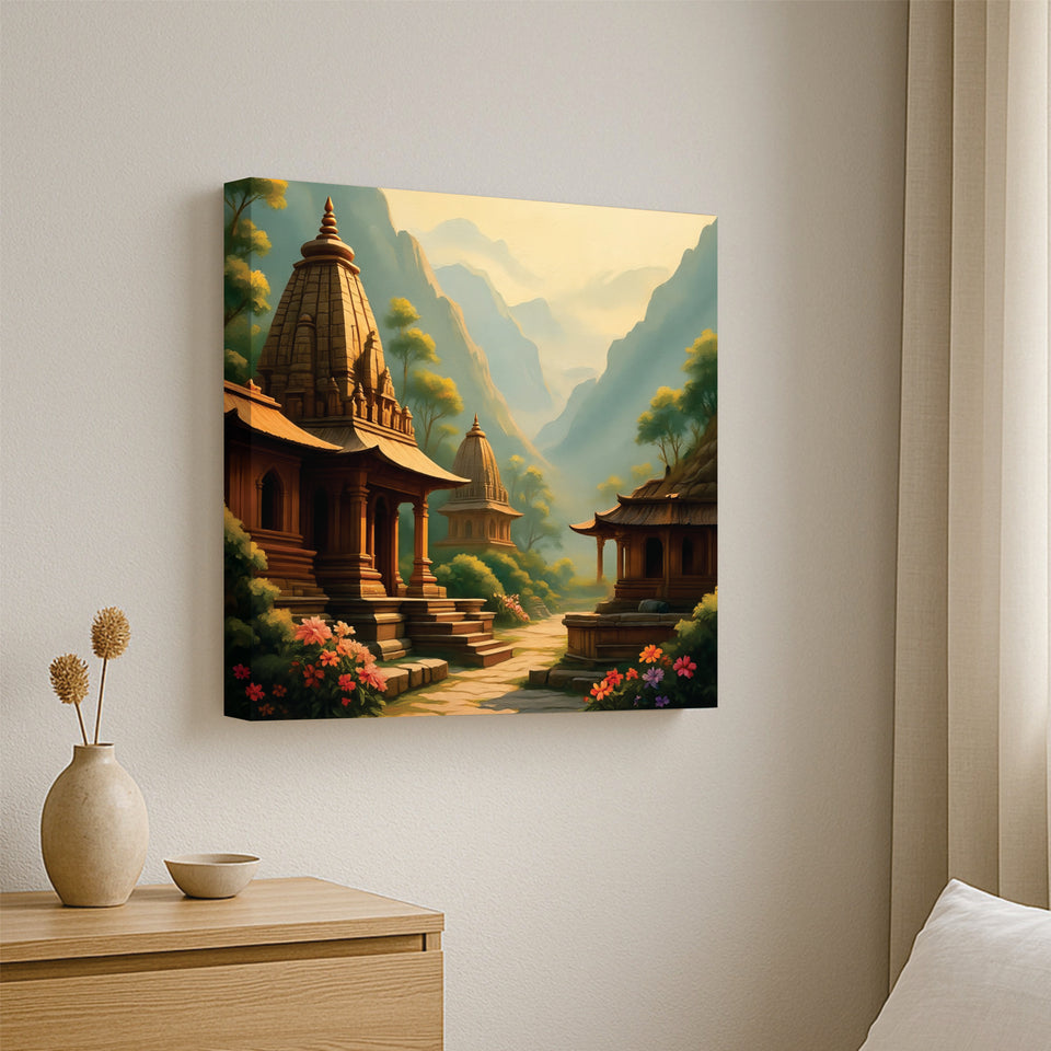Echoes of Heritage Canvas Wall Art Stretched Frame Painting