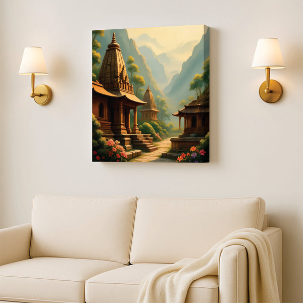 Echoes of Heritage Canvas Wall Art Stretched Frame Painting