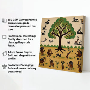 Tree of Traditions Canvas Wall Art Stretched Frame Painting