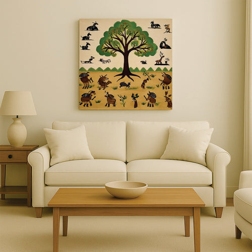 Tree of Traditions Canvas Wall Art Stretched Frame Painting