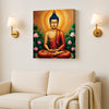 Radiant Renunciation — Enlightened in Silence Canvas Wall Art Stretched Frame Painting