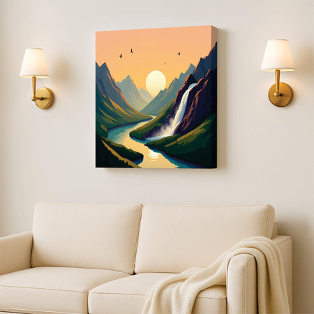 Wandering Horizons Canvas Wall Art Stretched Frame Painting