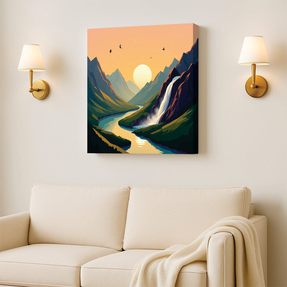 Wandering Horizons Canvas Wall Art Stretched Frame Painting