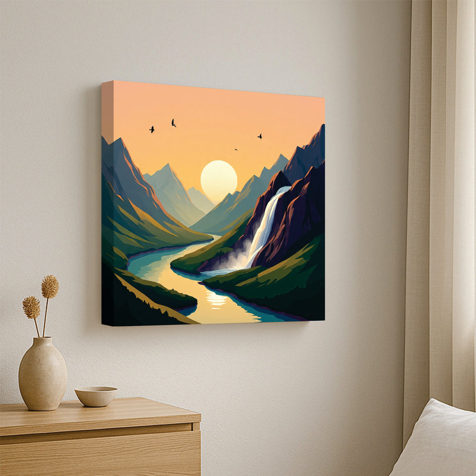 Wandering Horizons Canvas Wall Art Stretched Frame Painting