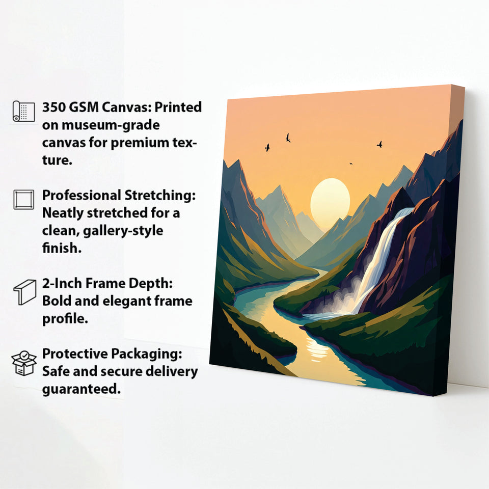 Wandering Horizons Canvas Wall Art Stretched Frame Painting
