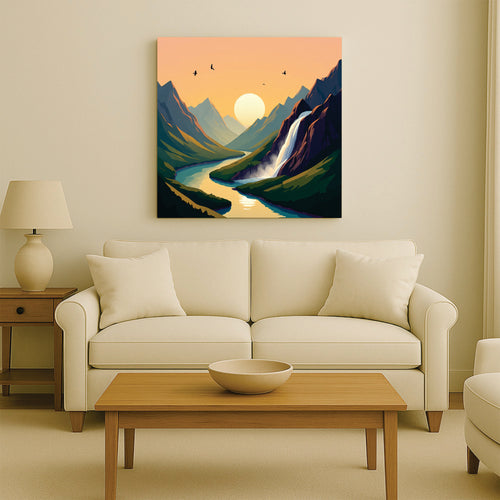 Wandering Horizons Canvas Wall Art Stretched Frame Painting