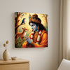 Beautiful Krishna Canvas Painting – Spiritual Wall Art Stretched Frame Painting