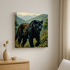 Majestic Black Panther Canvas Wall Art Stretched Frame Painting