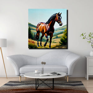 Galloping Elegance – Horse Canvas Wall Stretched Frame Painting