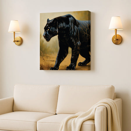 Black Panther Canvas Wall Art Stretched Frame Painting