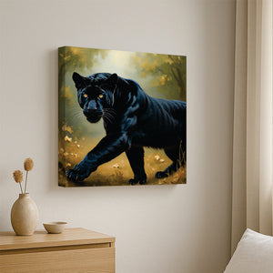 Wildlife Panther Canvas Wall Art Stretched Frame Painting
