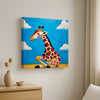 Adorable Giraffe Canvas Wall Art Stretched Frame Painting