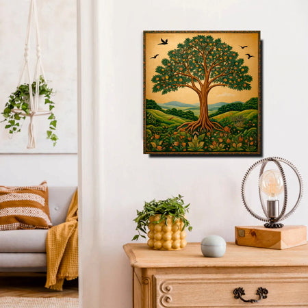 Harmony with Nature Stretched Frame – Tree Canvas Wall Art Painting