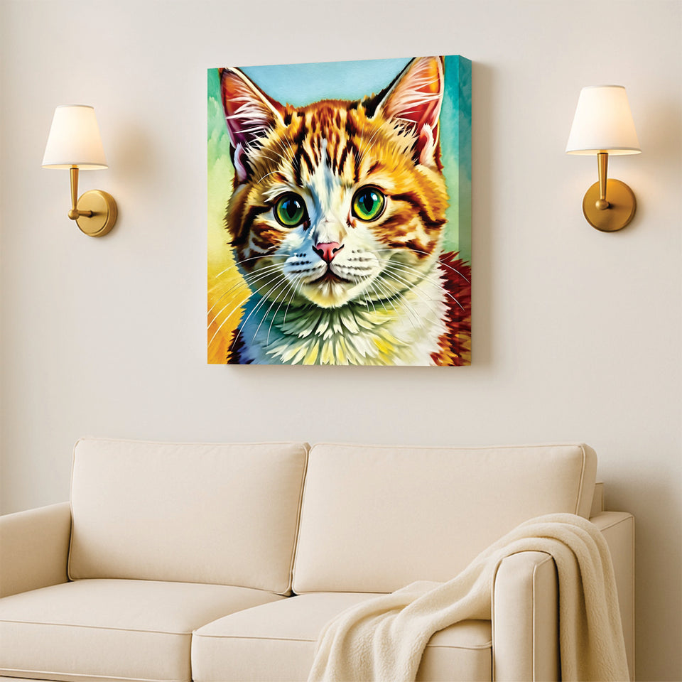 Whisker Wonders Canvas Wall Art Stretched Frame Painting