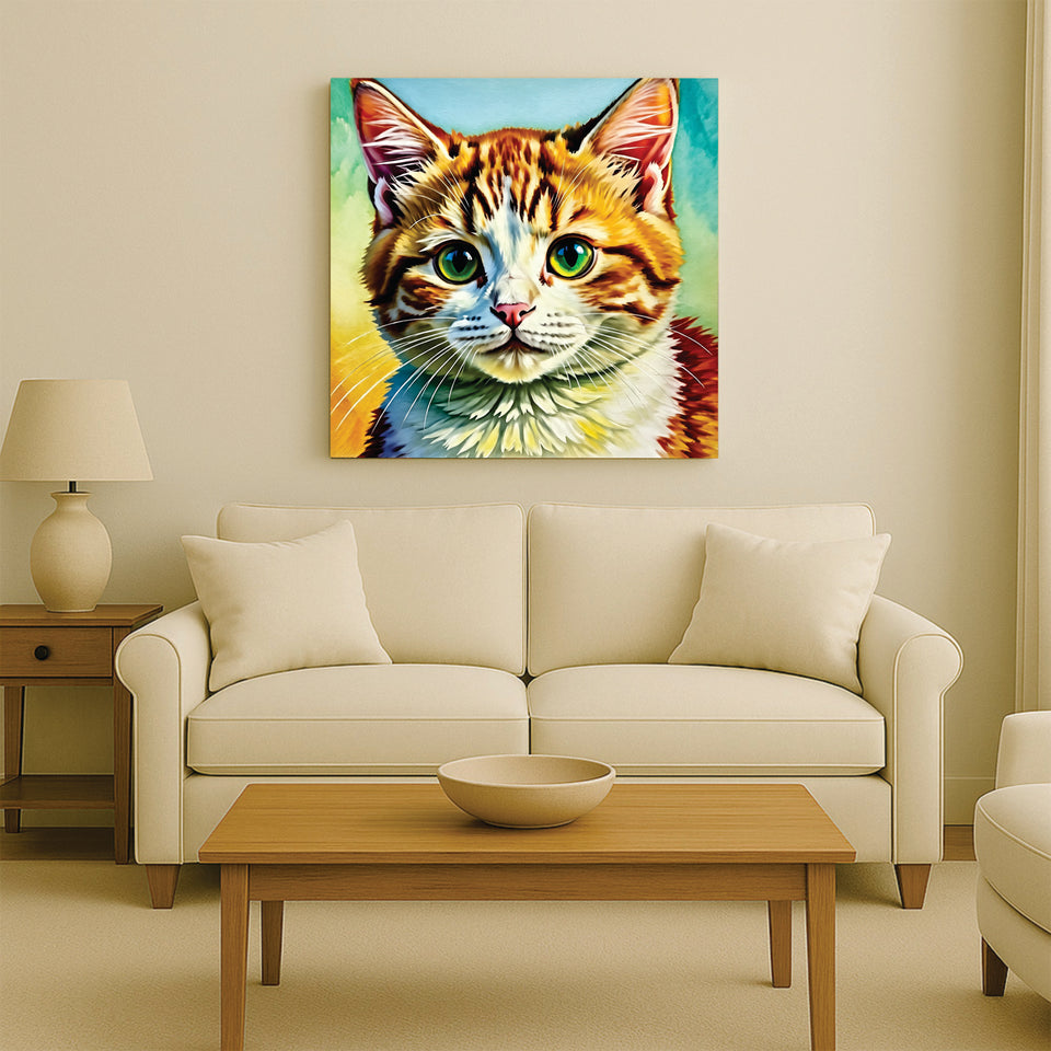 Whisker Wonders Canvas Wall Art Stretched Frame Painting