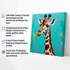 Playful Giraffe Canvas Wall Art Stretched Frame Painting