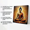 Saffron Serenity Amidst Celestial Blue Canvas Wall Art Stretched Frame Painting