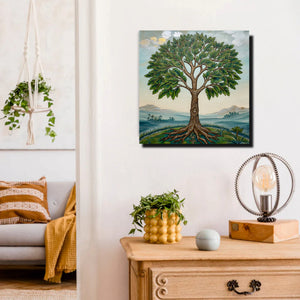 Majestic Tree of Life Canvas Wall Art Stretched Frame – Digital Painting