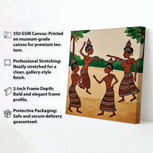 Echoes of Tradition Canvas Wall Art Stretched Frame Painting