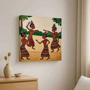 Echoes of Tradition Canvas Wall Art Stretched Frame Painting