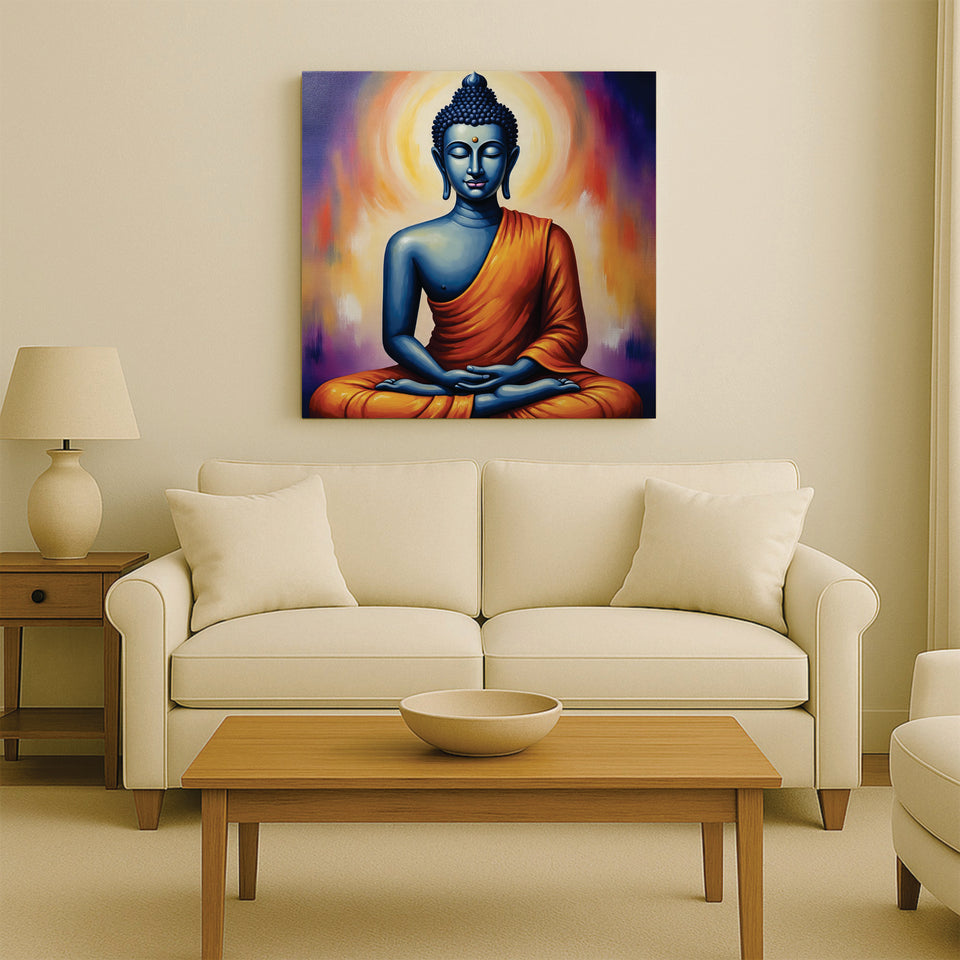 Flame of Insight in the Silent Mind Canvas Wall Art Stretched Frame Painting