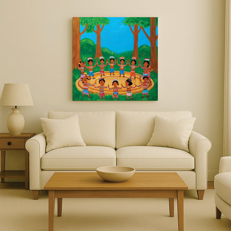 Sacred Grove Celebration Canvas Wall Art Stretched Frame Painting