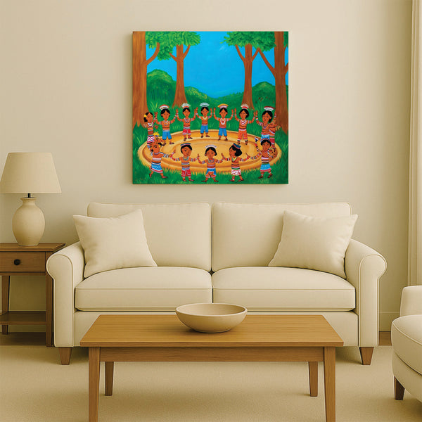 Sacred Grove Celebration Canvas Wall Art Stretched Frame Painting