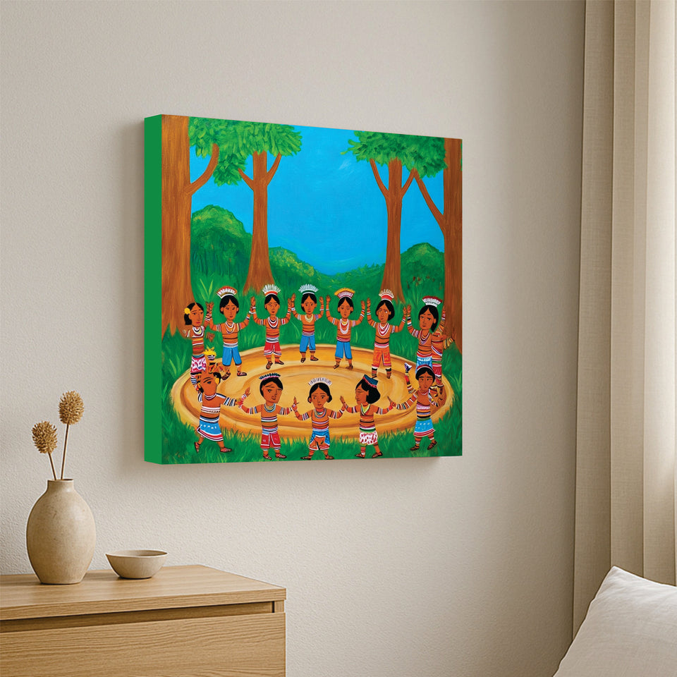Sacred Grove Celebration Canvas Wall Art Stretched Frame Painting