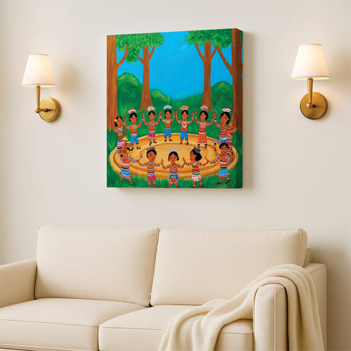 Sacred Grove Celebration Canvas Wall Art Stretched Frame Painting