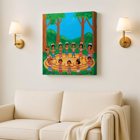 Sacred Grove Celebration Canvas Wall Art Stretched Frame Painting