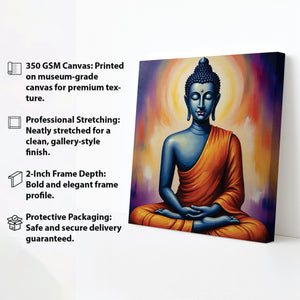 Flame of Insight in the Silent Mind Canvas Wall Art Stretched Frame Painting