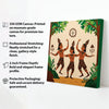 Handwoven Heritage Canvas Wall Art Stretched Frame Painting