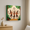 Handwoven Heritage Canvas Wall Art Stretched Frame Painting