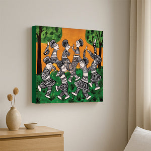 Whispers of the Forest Tribe canvas Wall Art Stretched Frame Painting