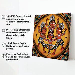 The Dancing Ancestors Canvas Wall Art Stretched Frame Painting