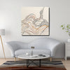 Sunset Over Hills Abstract Canvas Stretched Frame – Modern Digital Wall Painting