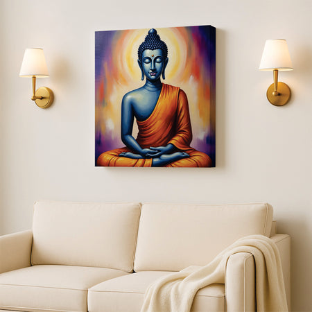 Flame of Insight in the Silent Mind Canvas Wall Art Stretched Frame Painting