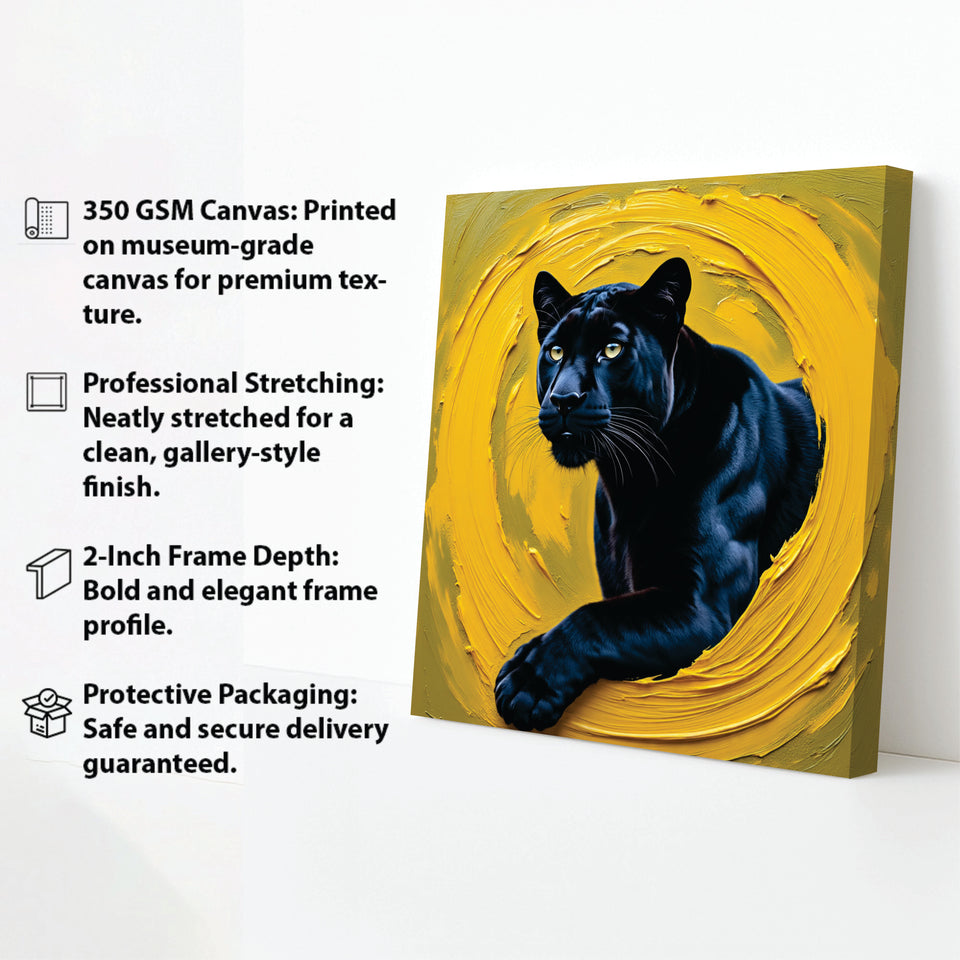 Panther Canvas Artwork Canvas Wall Art Stretched Frame Painting
