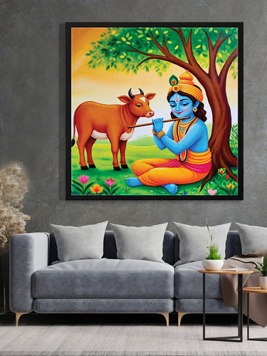 The Silent Flame of Mindful Awakening Canvas Wall Art Stretched Frame Painting