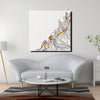 Contemporary Abstract Canvas Wall Stretched Frame – Vibrant Digital Painting