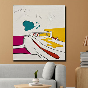 Abstract Flow Digital Canvas Wall Art Stretched Frame – Minimalist Home Décor