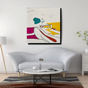 Abstract Flow Digital Canvas Wall Art Stretched Frame – Minimalist Home Décor