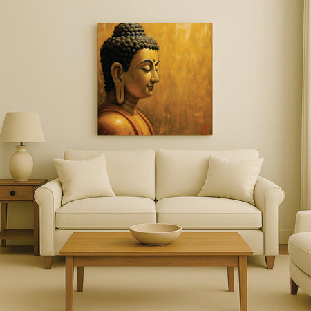 Burning Wisdom, Tranquil Heart Canvas Wall Art Stretched Frame Painting